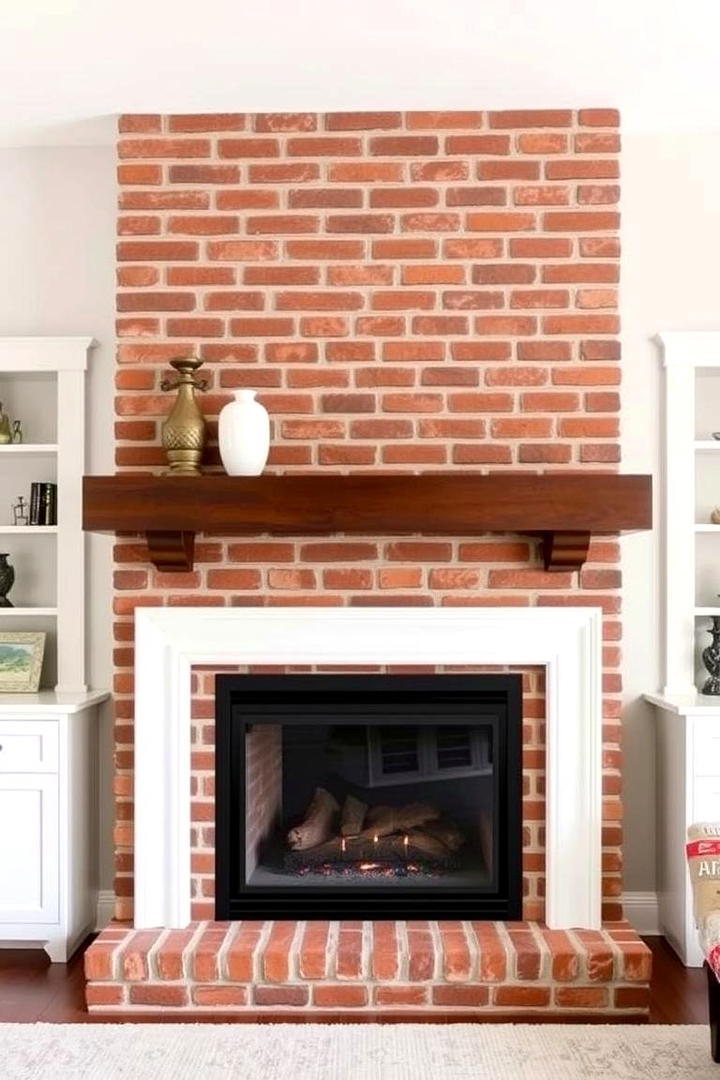 Elegant Brick Mantel - 21 Brick Fireplace Ideas