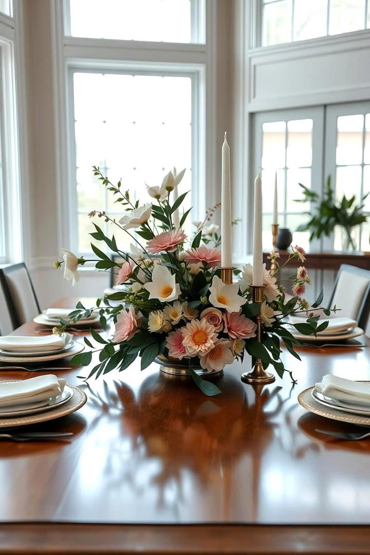 Elegant Centerpiece Arrangement - 21 Dining Room Table Decor Ideas