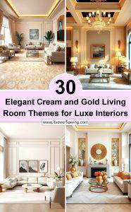 30 Elegant Cream & Gold Living Room Themes for Luxe Interiors