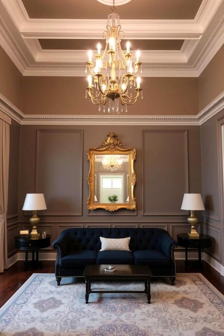 Elegant Crown Molding Details - 21 Living Room Ceiling Ideas