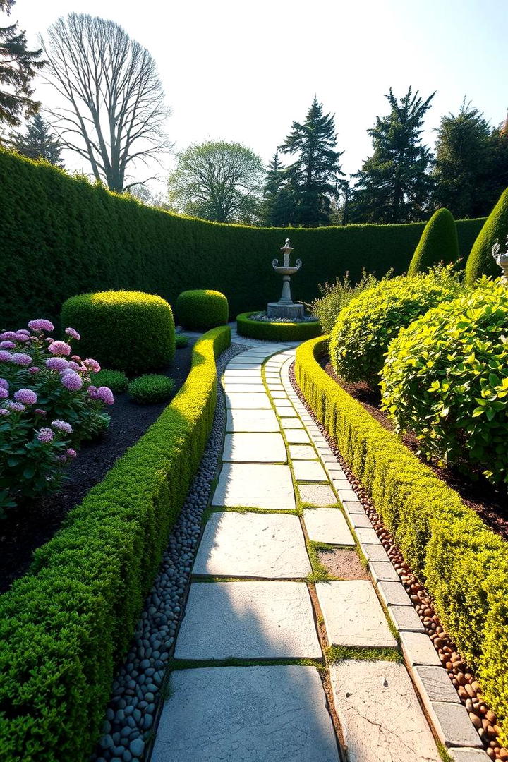 Elegant Curved Pathway Garden - 30 Spiral Garden Design Ideas