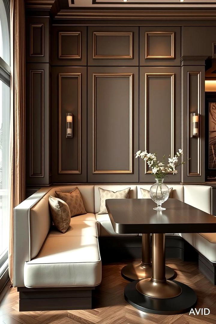 Elegant Dining Banquette - 21 Banquette Seating Ideas