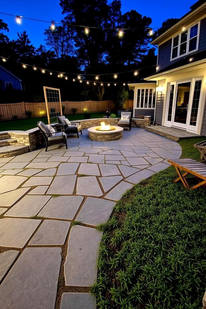 Elegant Flagstone Patio - 30 Stone Garden Ideas