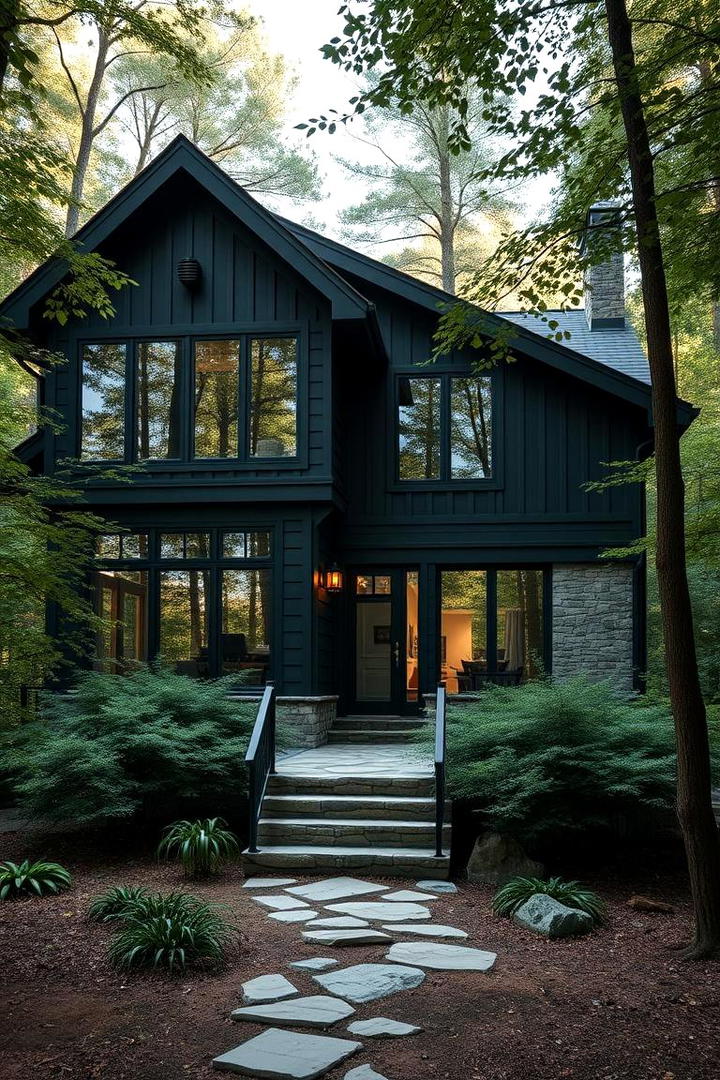 Elegant Forest Retreat - 21 Dark Green Exterior Paint Color Schemes