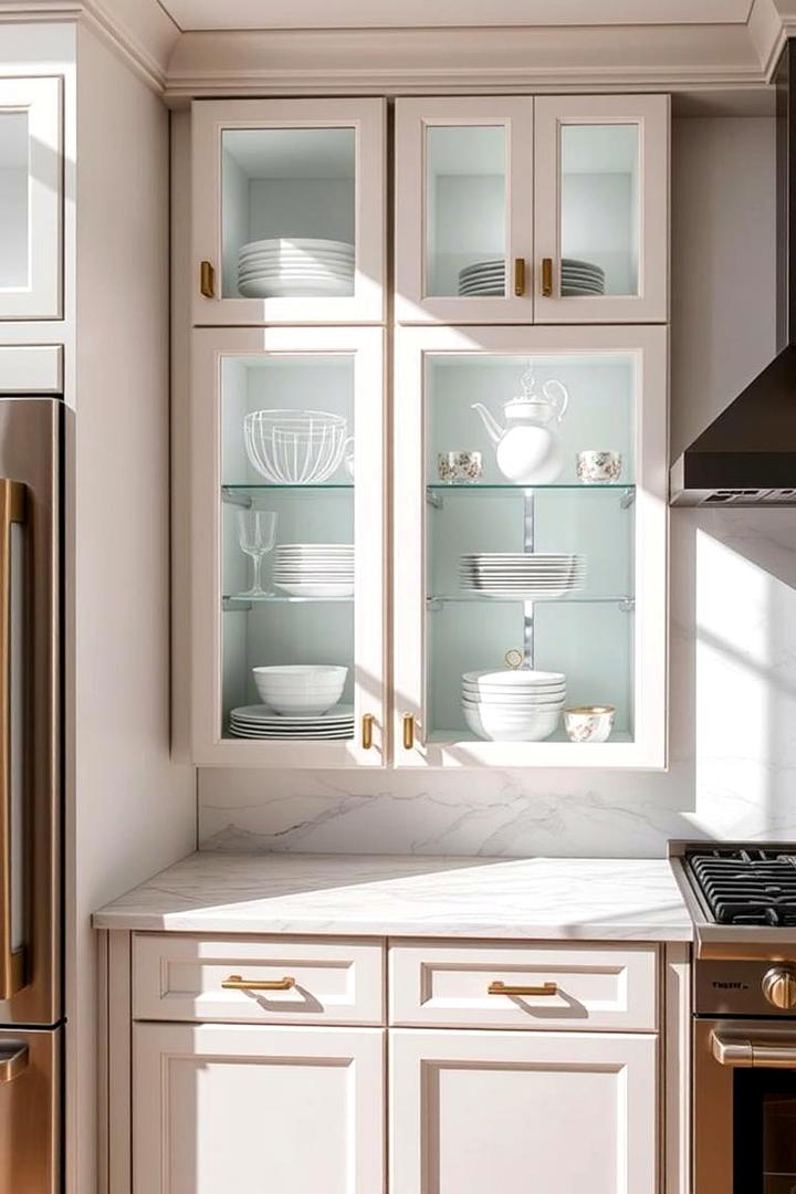 Elegant Glass Front Corner Cabinets - 30 Corner Cabinet Ideas