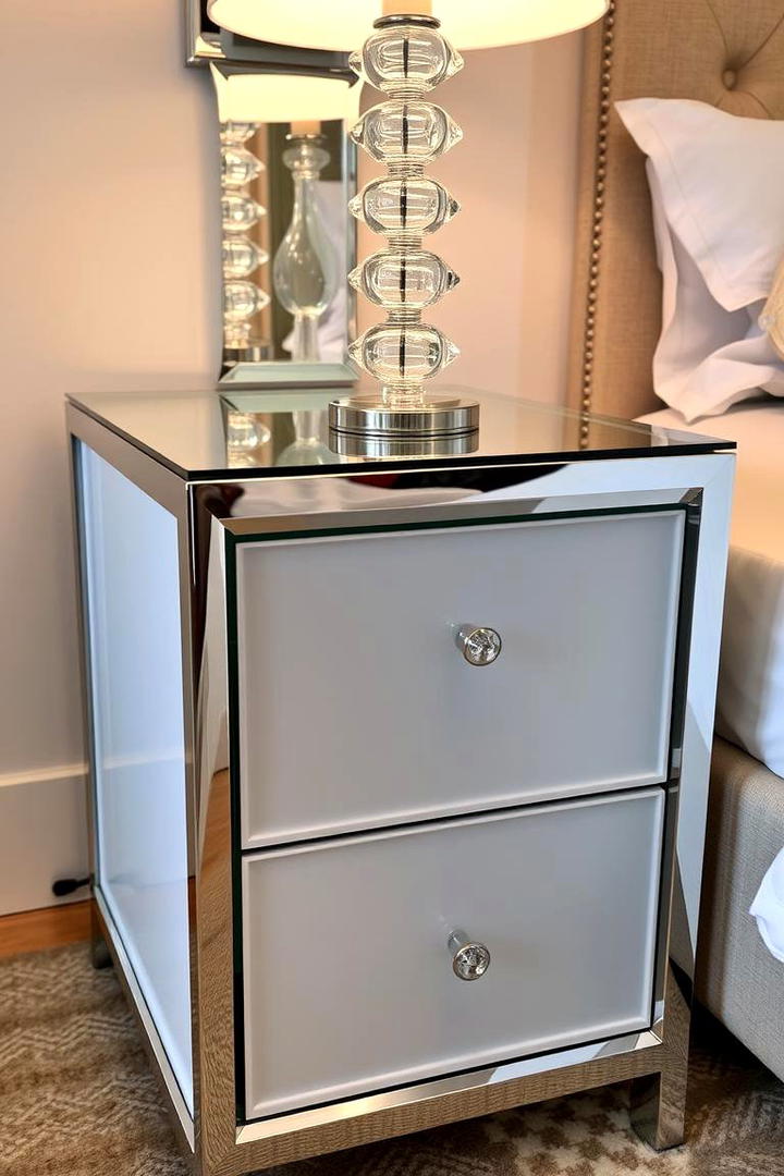 Elegant Glass Touch - 30 Nightstand Ideas