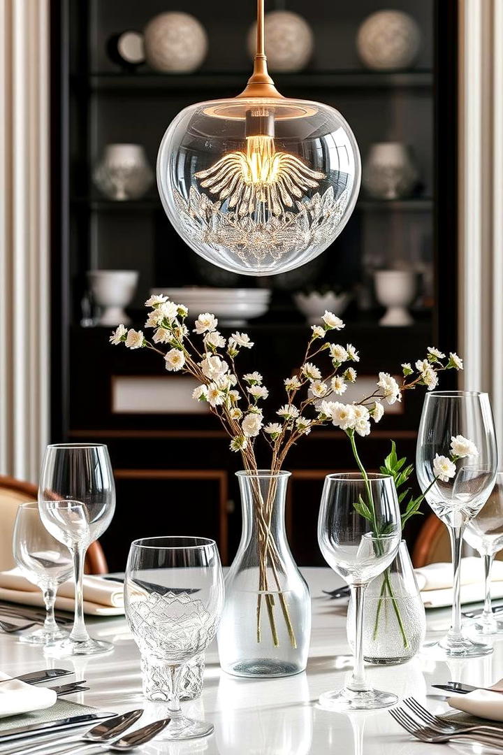 Elegant Glassware Highlights - 21 Dining Table Decor Ideas