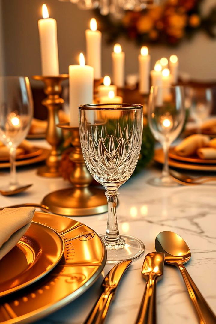 Elegant Gold Accents - 21 Thanksgiving Table Settings