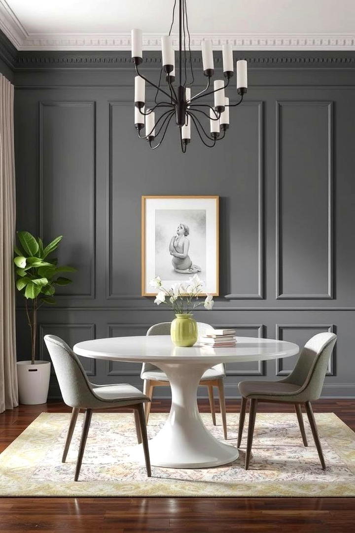 Elegant Greys - 21 Dining Room Paint Colors