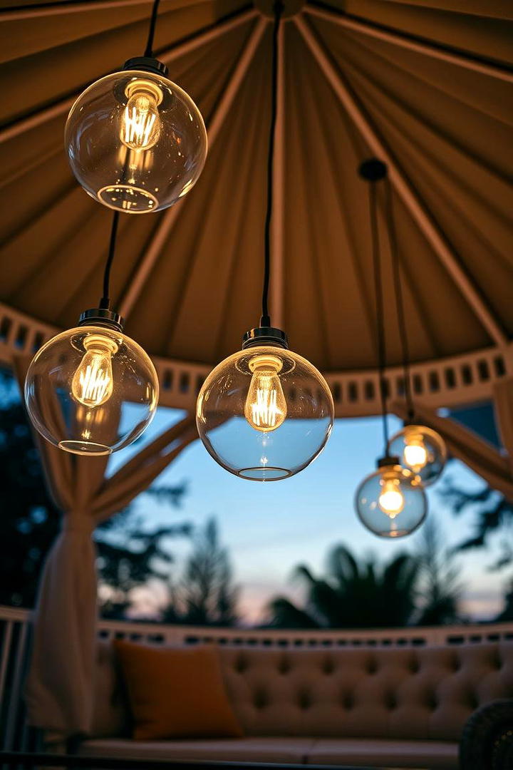 Elegant Hanging Lights - 30 Gazebo Lighting Ideas