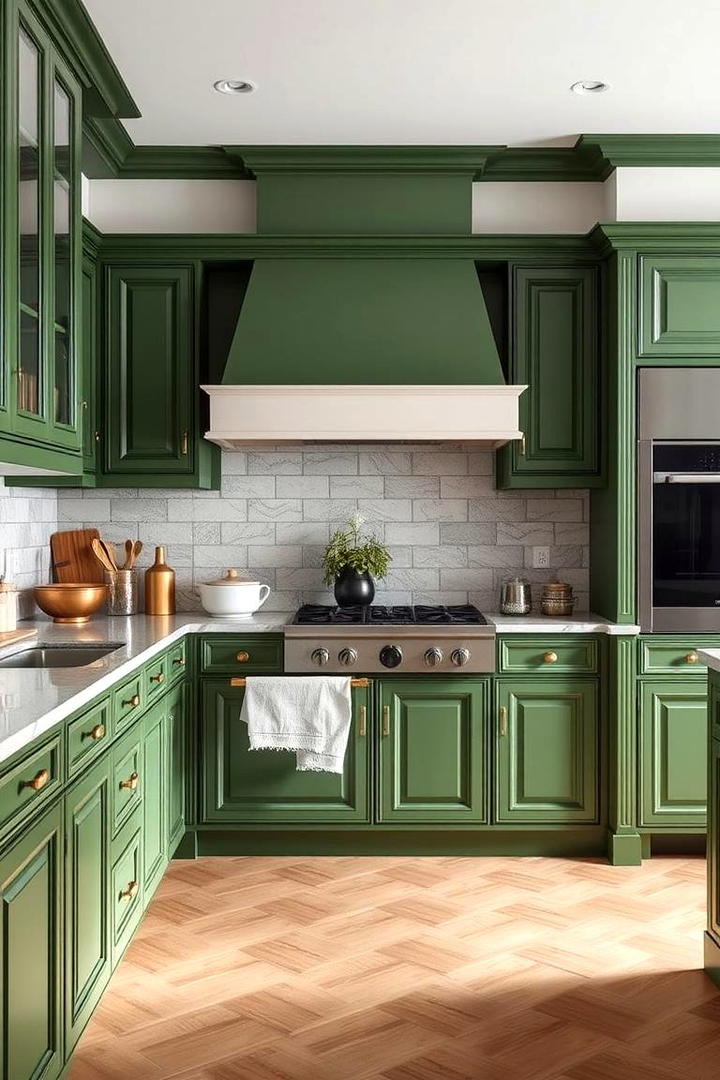 Elegant Lush Green Cabinets - 21 Green Kitchen Cabinet Ideas