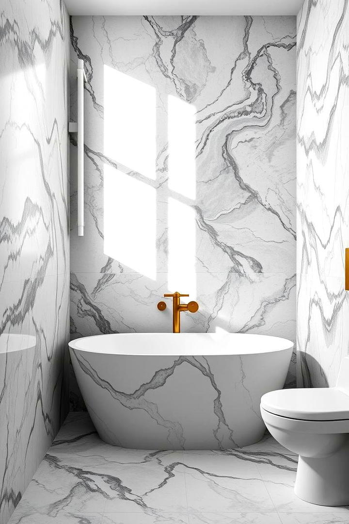 Elegant Marble Effects - 21 Bathroom Wallpaper Ideas