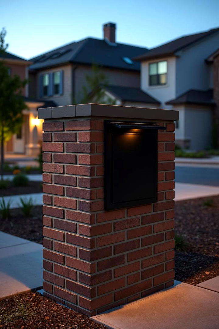 Elegant Minimalist Brick Mailbox - 30 Brick Mailbox Ideas