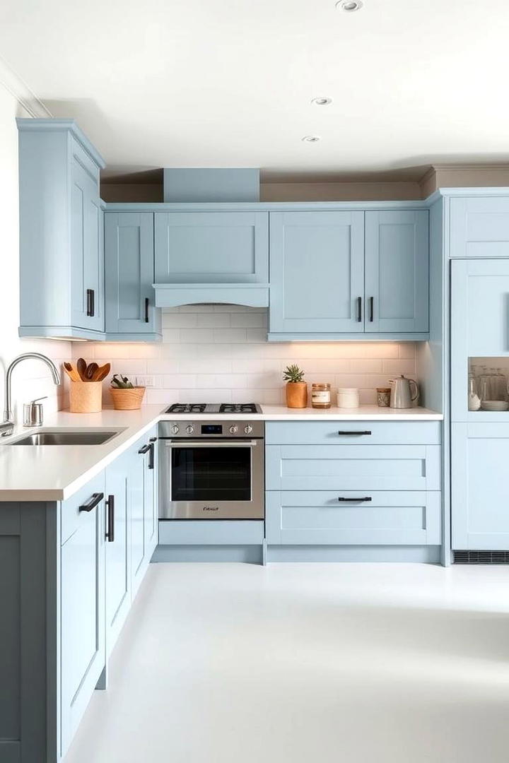 Elegant Minimalist Style - 21 blue farmhouse kitchen cabinets