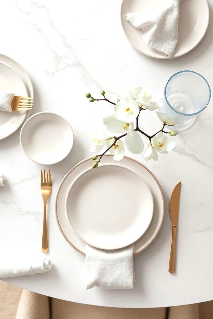 Elegant Minimalist Table Setting - 21 Table Setting Ideas