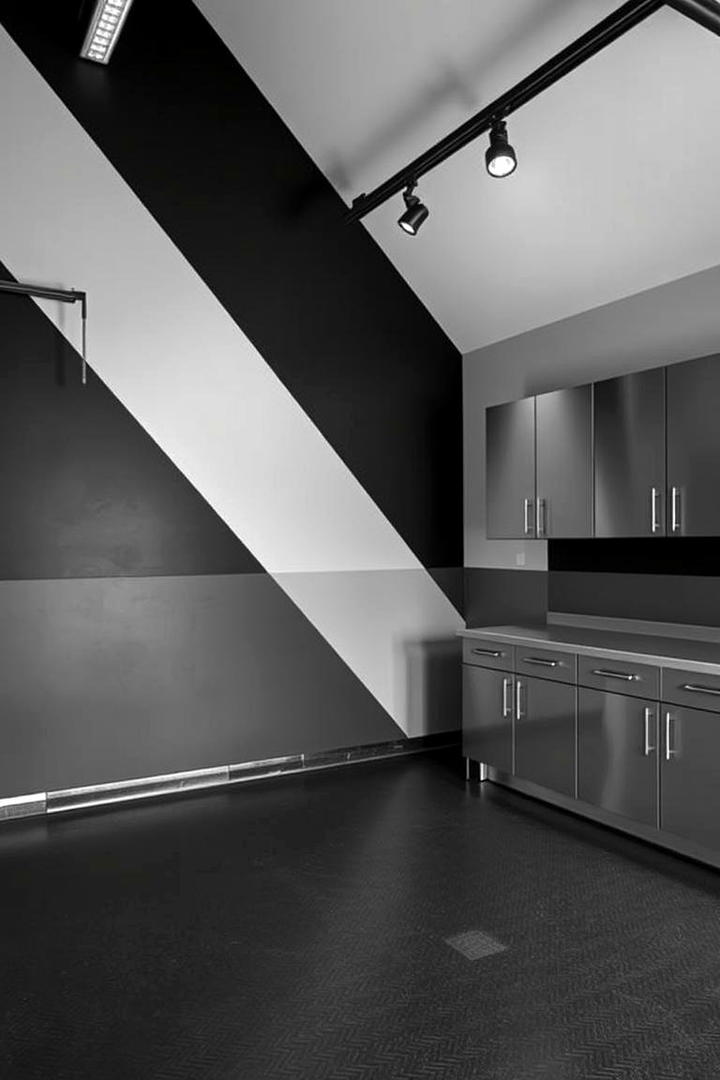 Elegant Monochrome Palette - 30 Garage Wall Paint Ideas