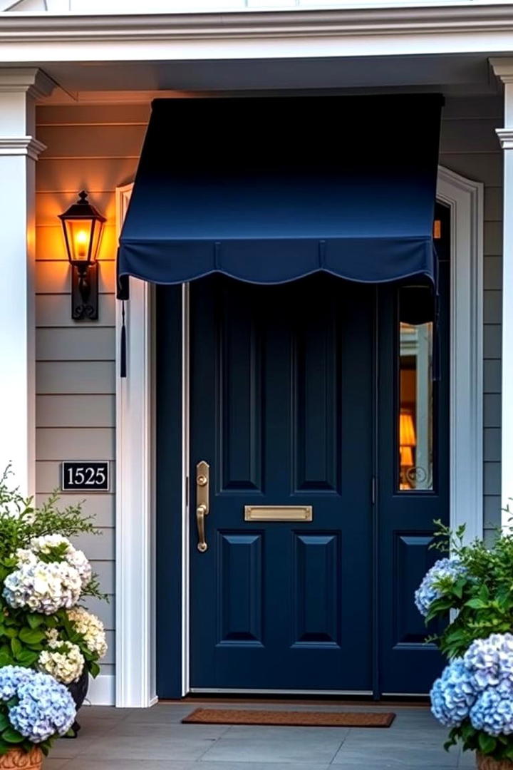 Elegant Navy Statement - 21 Front Door Color Ideas