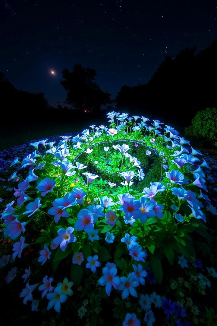 Elegant Night Blooming Spiral - 30 Spiral Garden Design Ideas