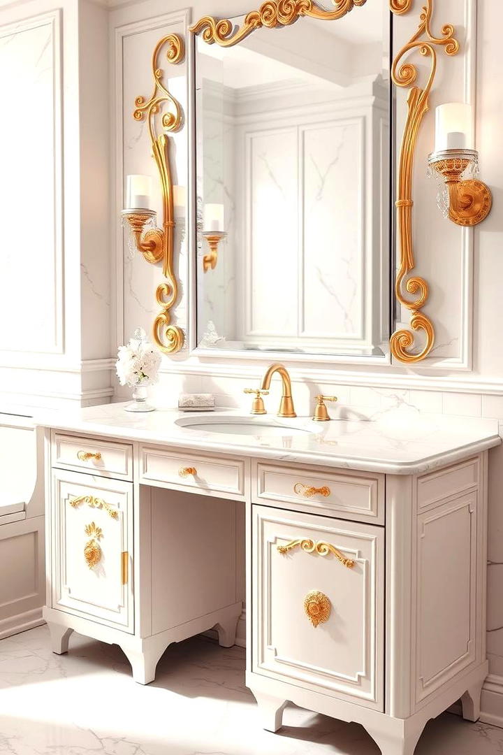 Elegant Painted Vanity Upgrade - 30 Painted Furniture Ideas