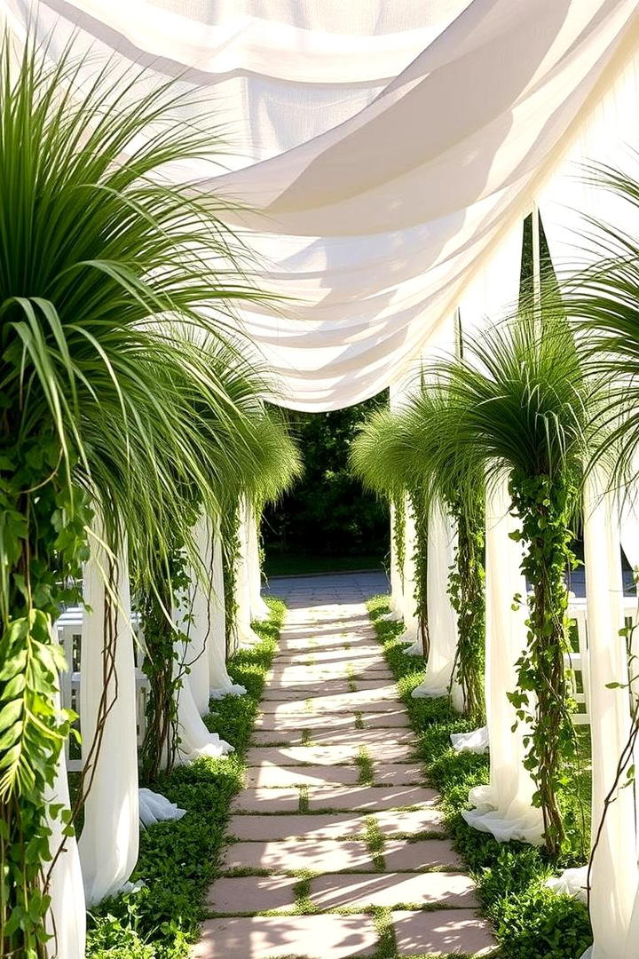 Elegant Pampas Aisle Arrangements - 30 Pampas Grass Wedding Decor Ideas