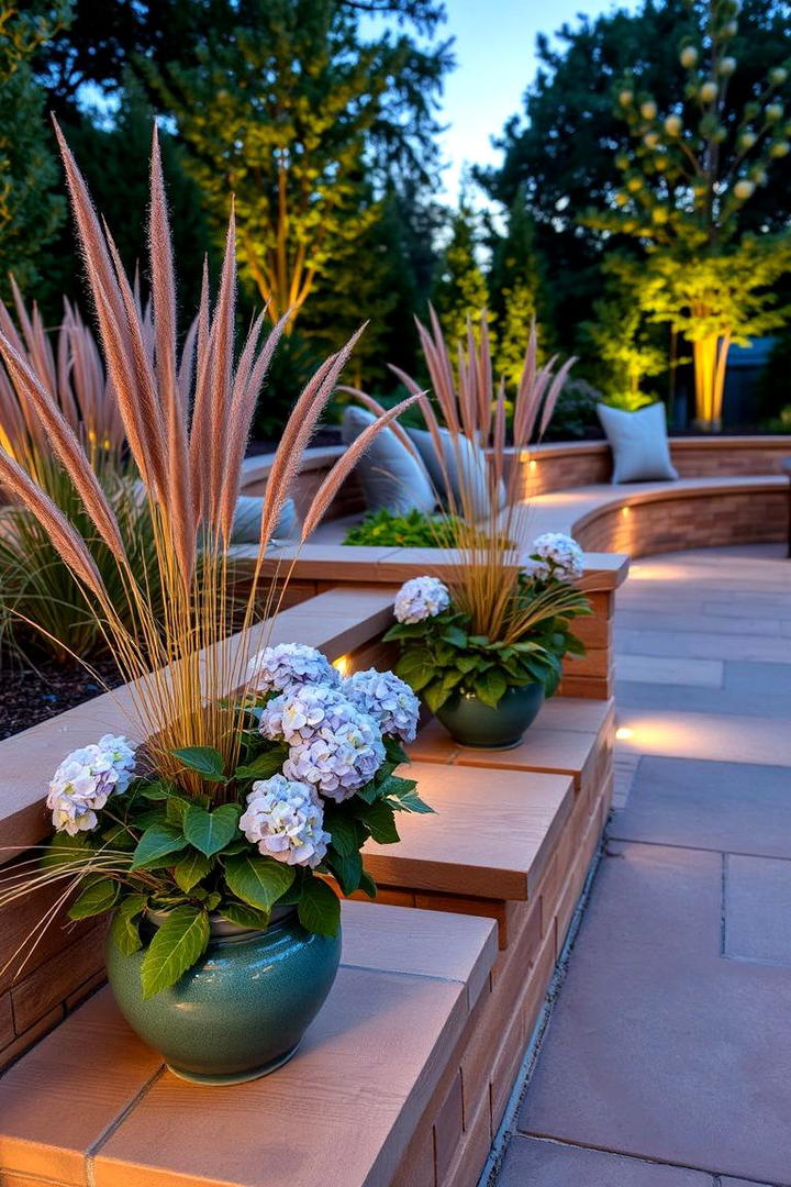 Elegant Patio Tiered Garden - 30 Tiered Garden Ideas