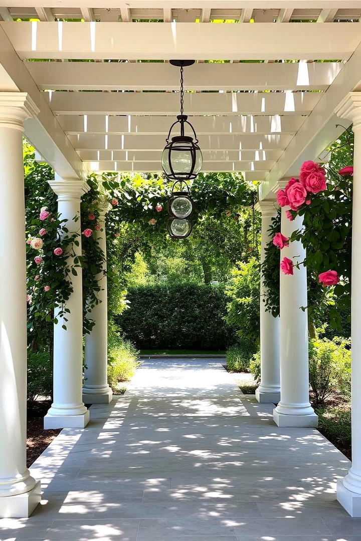 Elegant Pergola Entry - 30 driveway entrance ideas