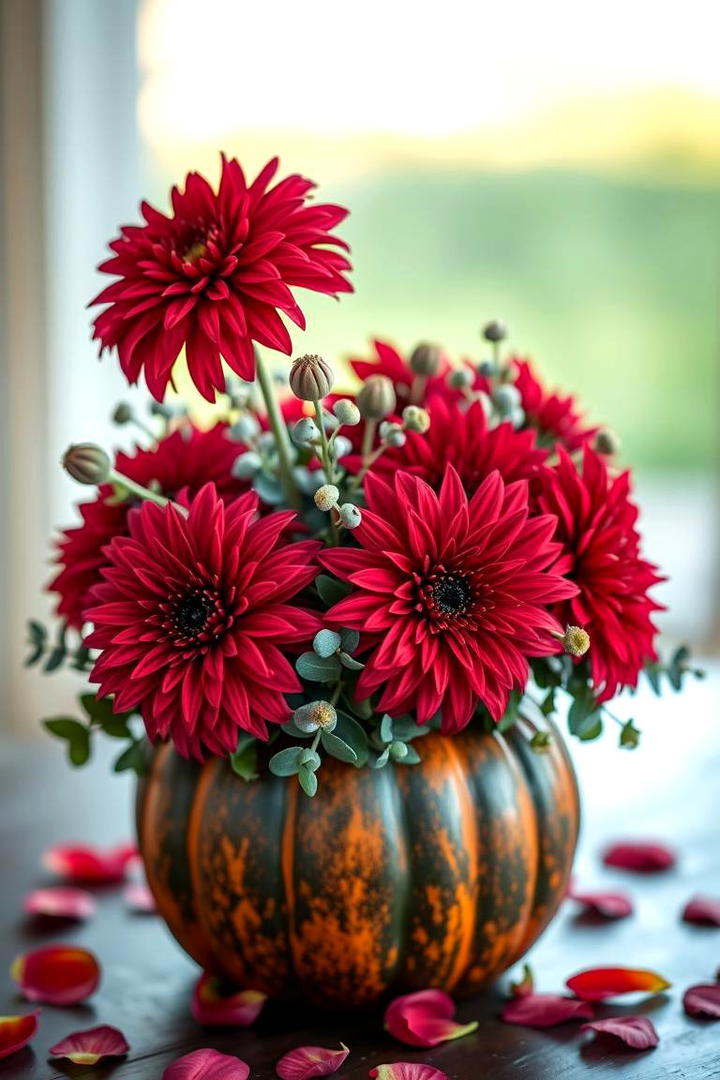 Elegant Pumpkin and Floral Combinations - 21 Pumpkin Decor Ideas