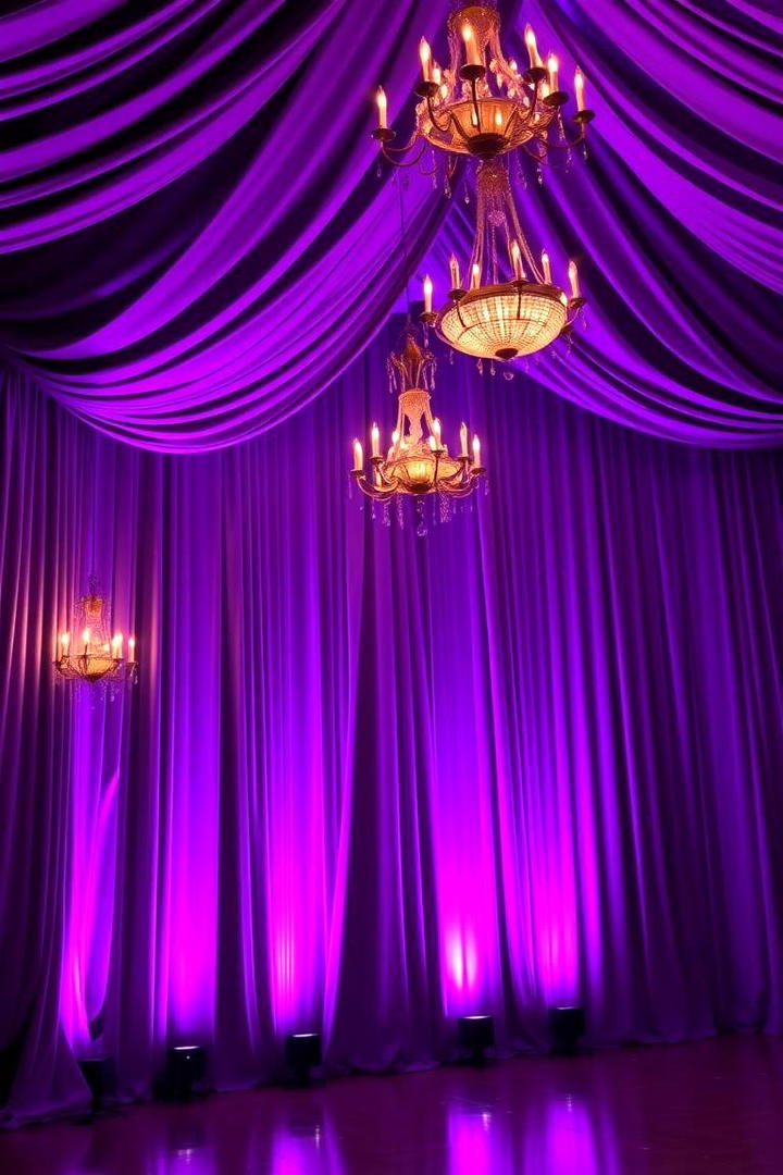 Elegant Purple Draping - 17 Purple Wedding Theme Ideas