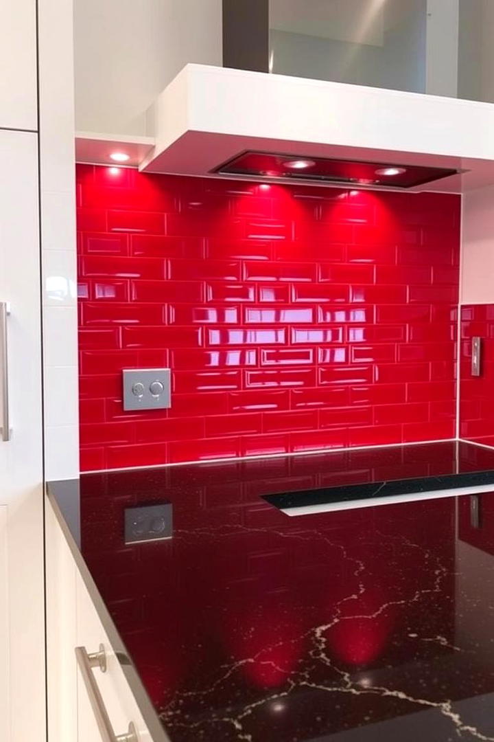 Elegant Red Backsplash - 17 Red Kitchens