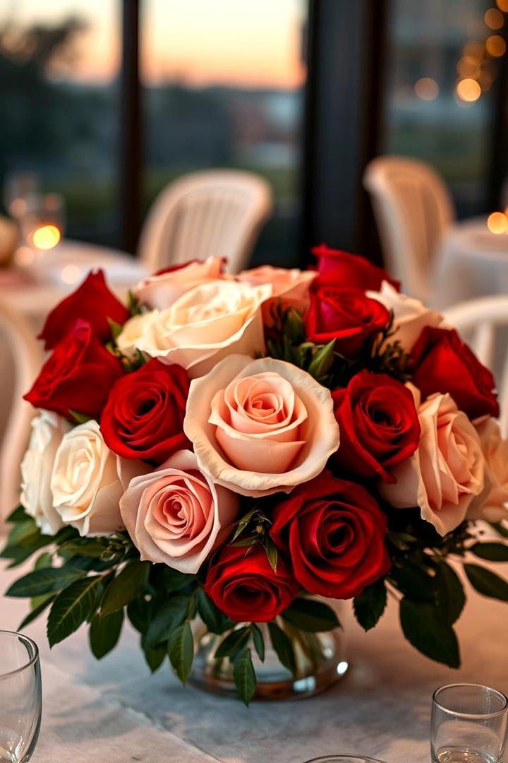 Elegant Rose Arrangement - 21 Flower Centerpiece Ideas