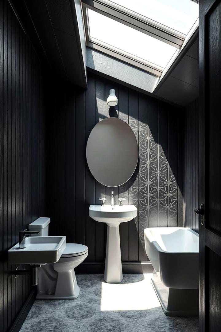 Elegant Shadow Play - 21 Black and White Bathroom Ideas