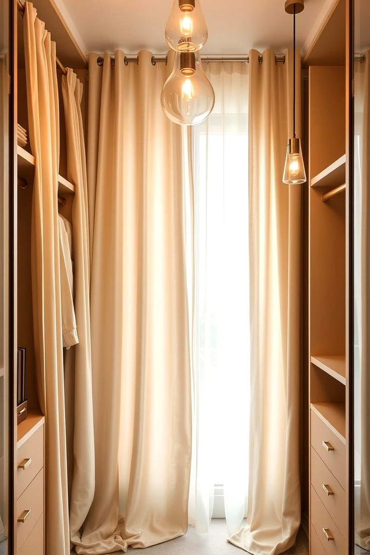 Elegant Silk Drapery - 30 closet curtain ideas