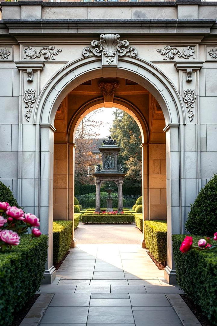 Elegant Stone Garden Arch - 30 Garden Arch Ideas