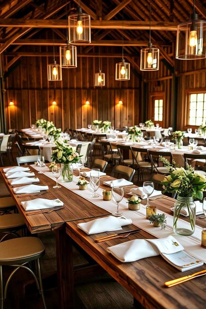 Elegant Table Settings - 21 Barn Wedding Ideas