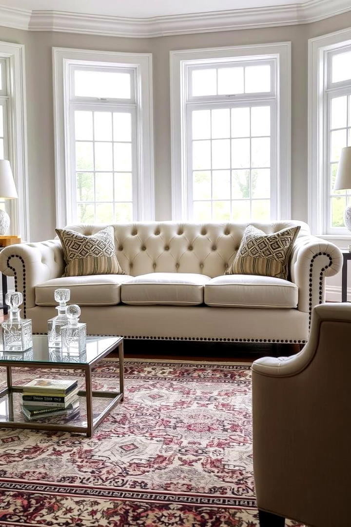 Elegant Tufted Design - 21 Living Room Couch Ideas