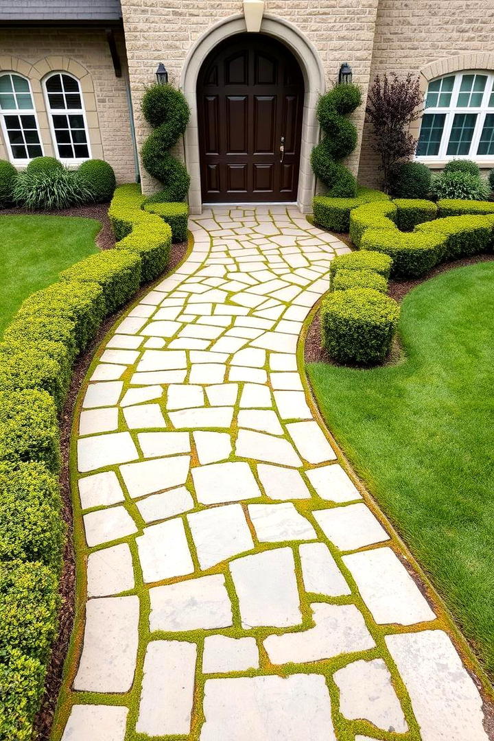 Elegant Walkway Installation - 21 Curb Appeal Ideas