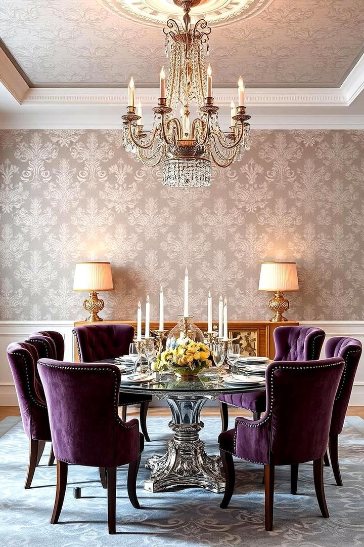 Elegant Wallpaper Designs - 30 Dining Room Accent Wall Ideas