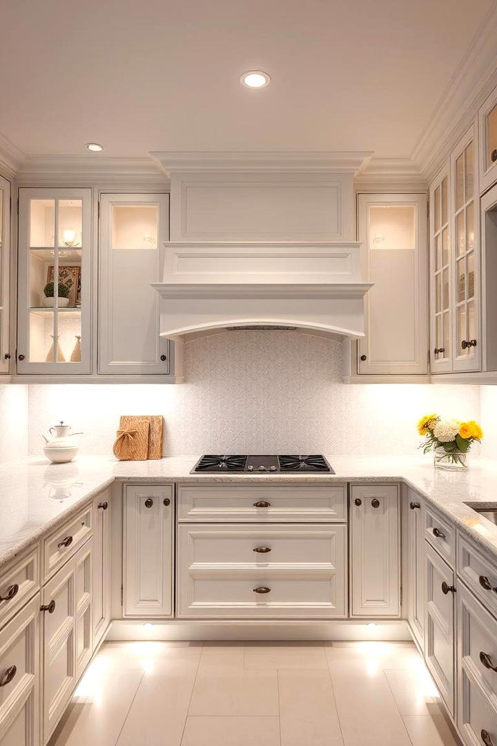 Elegant White Trim and Moldings - 30 Small White Kitchen Ideas