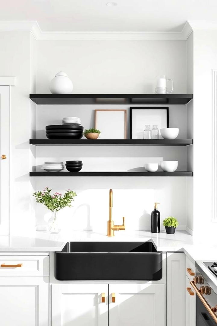 Elegant White Walls - 21 Black and White Kitchen Ideas