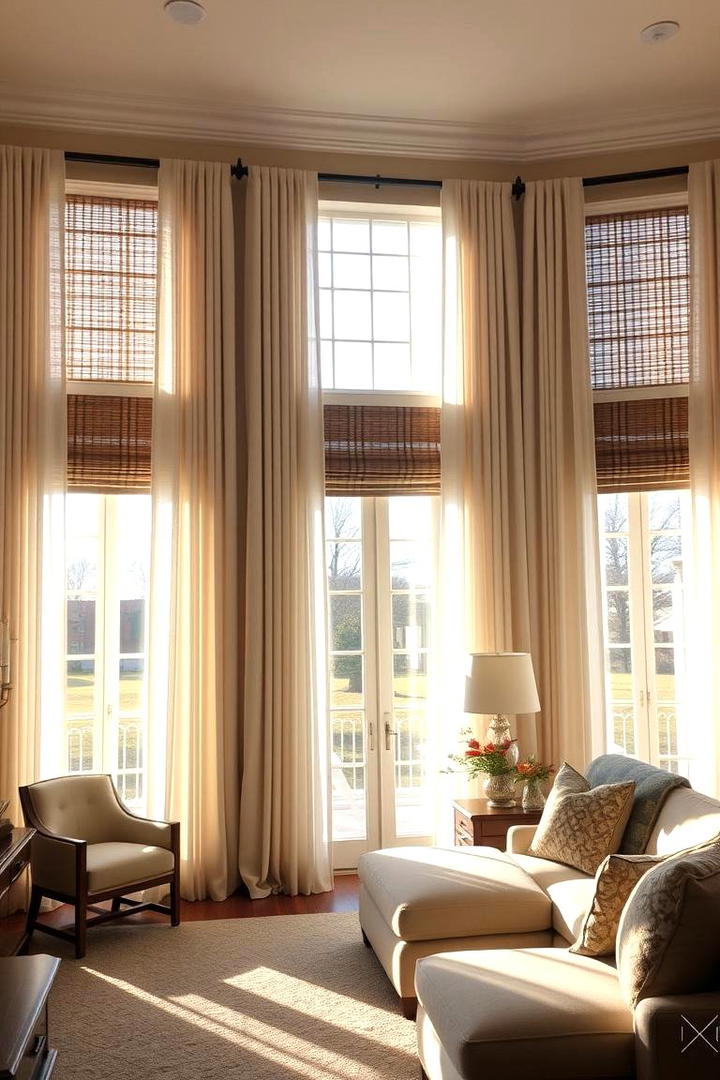 Elegant Window Treatments - 21 Transitional Living Room Ideas