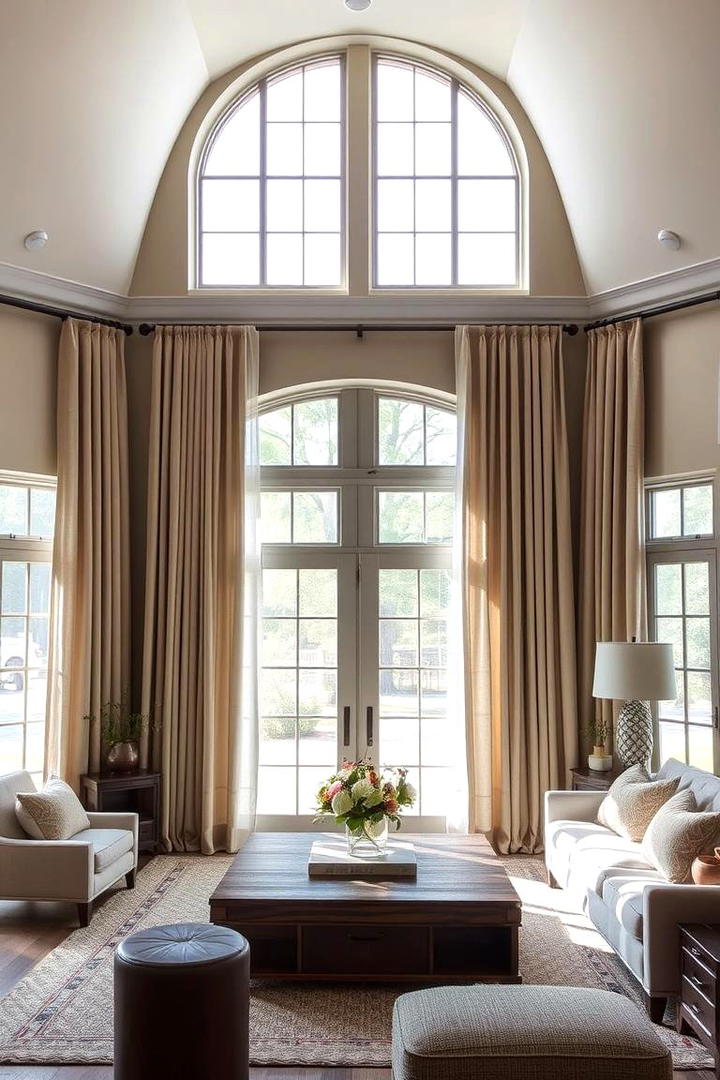 Elegant Window Treatments - 21 Cozy Living Room Ideas