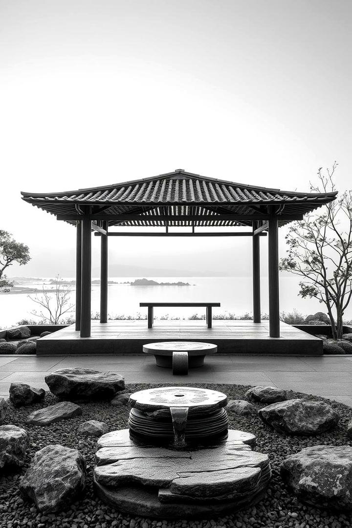 Elegant Zen Retreat - 21 patio with a gazebo ideas