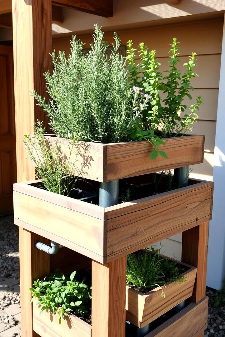 Elevated Herb Haven - 30 Sloped Garden Ideas