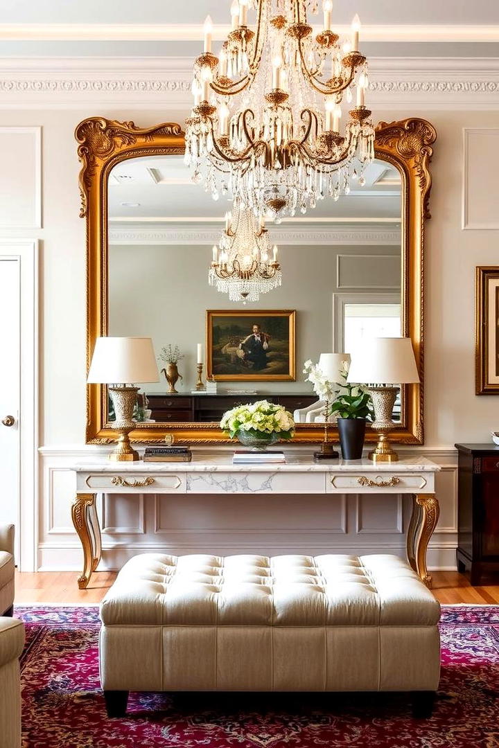 Embellished Mirrors of Grace - 30 Traditional Living Room Ideas