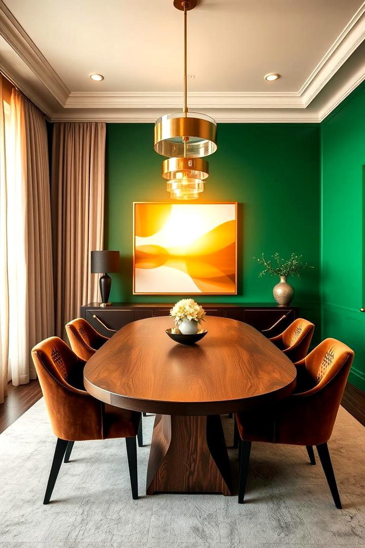 Emerald Dining Room Highlight - 21 Green Accent Wall Ideas