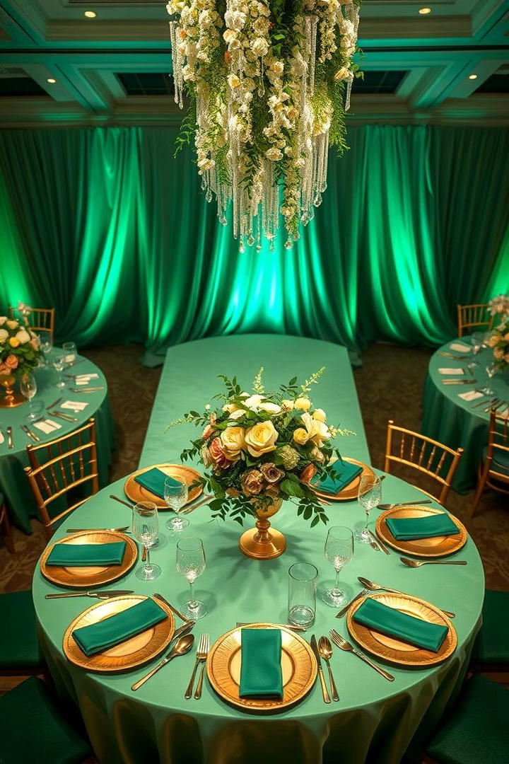 Emerald Elegance Table Decor - 30 Emerald Green Wedding Ideas