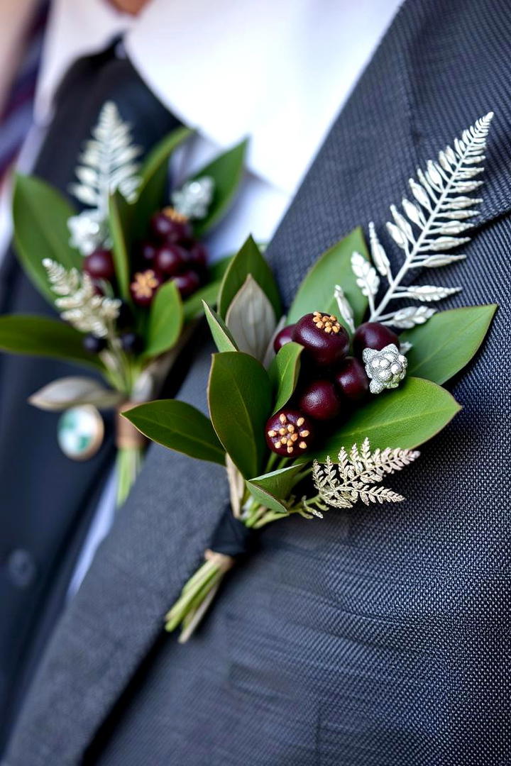 Emerald Green Boutonnieres - 30 Emerald Green Wedding Ideas