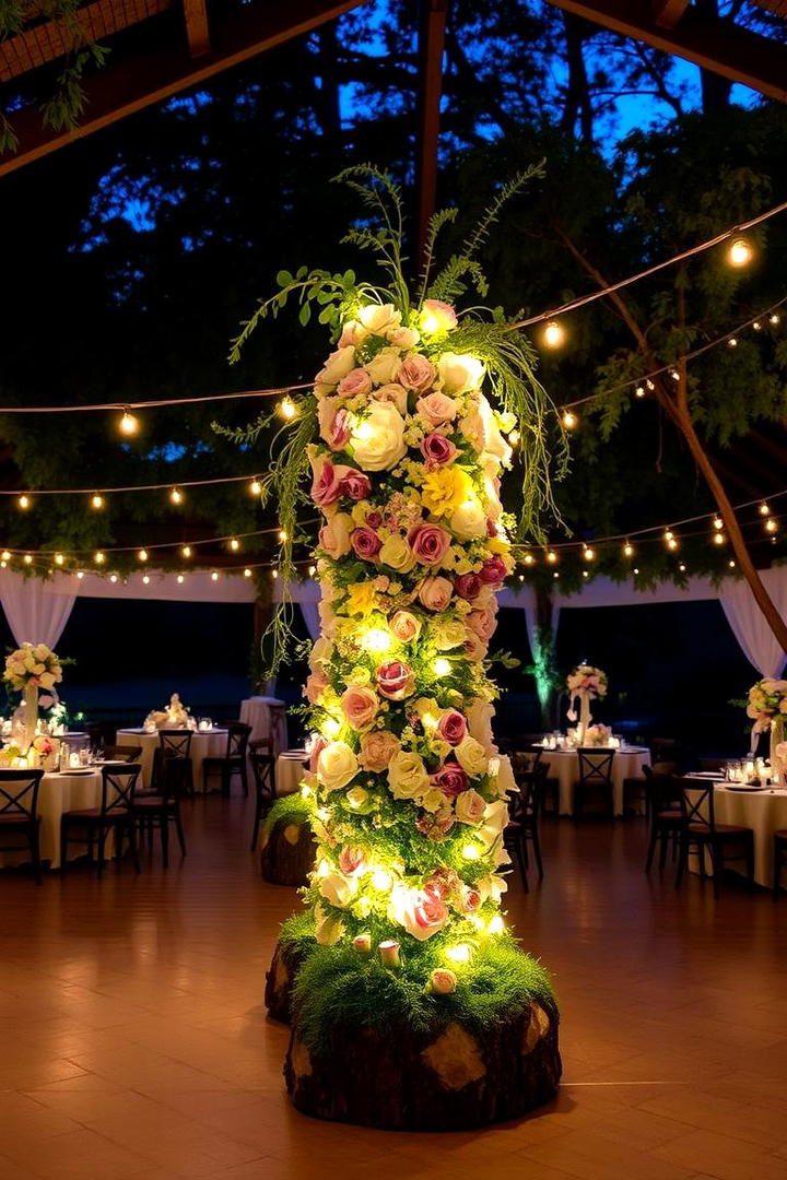 Enchanted Garden Tower - 30 Tall Wedding Centerpiece Ideas