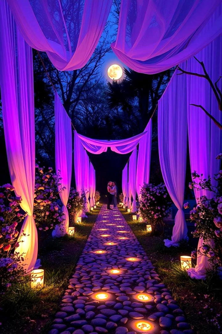 Enchanting Twilight Garden Walkway - 30 Covered Walkway Ideas