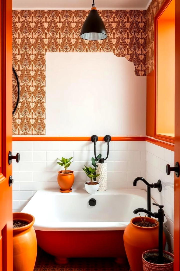 Energetic Orange Burst - 21 Bathroom Color Ideas